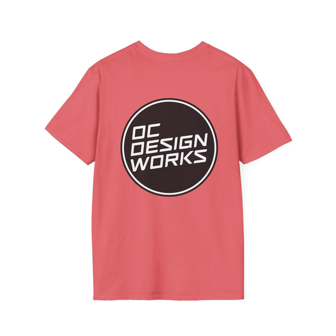 Heritage T-Shirt — White Logo - T-Shirt - Coral Silk - OC Designworks