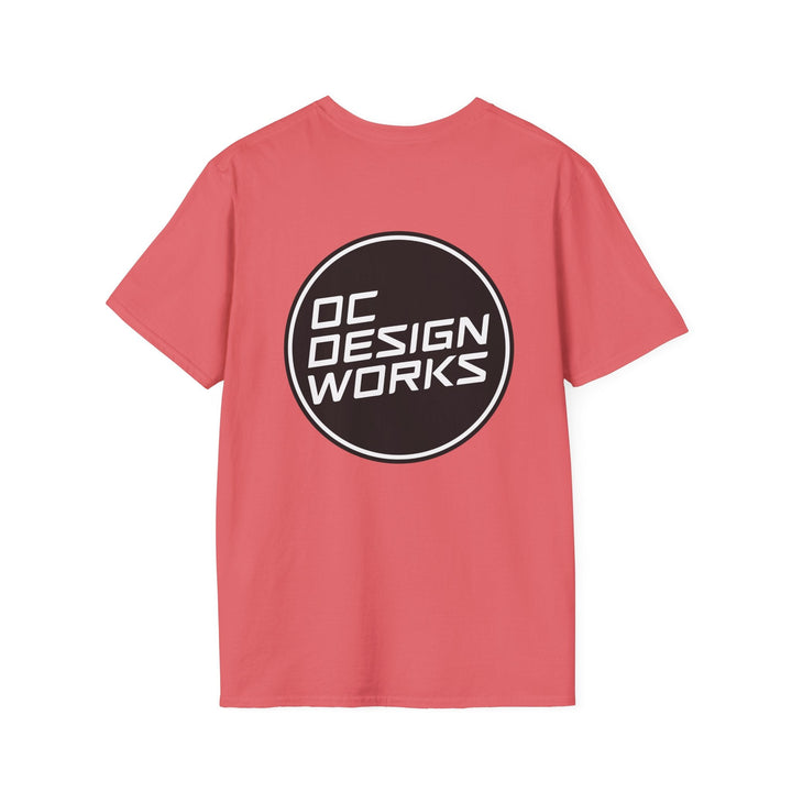 Heritage T-Shirt — White Logo - T-Shirt - Coral Silk - OC Designworks