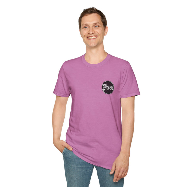 Heritage T-Shirt — White Logo - T-Shirt - Heather Radiant Orchid - OC Designworks