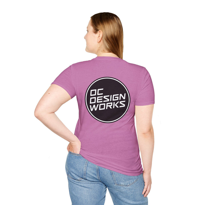 Heritage T-Shirt — White Logo - T-Shirt - Heather Radiant Orchid - OC Designworks