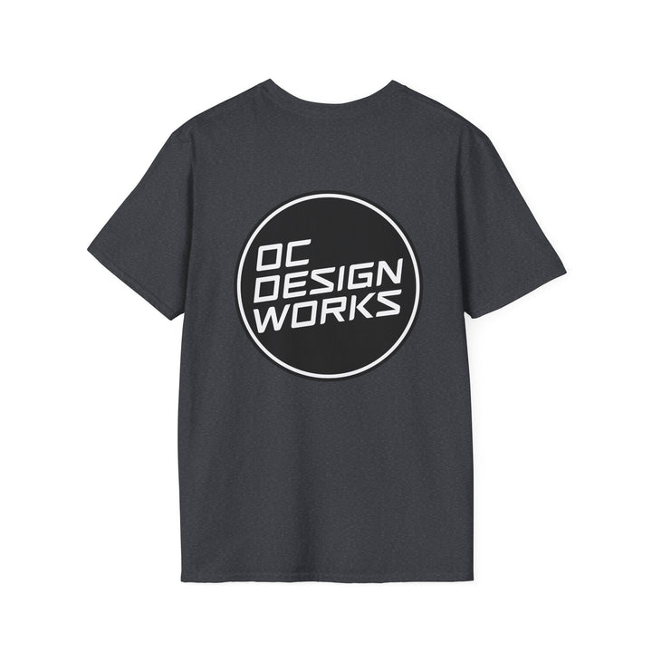 Heritage T-Shirt — White Logo - T-Shirt - Dark Heather Grey - OC Designworks