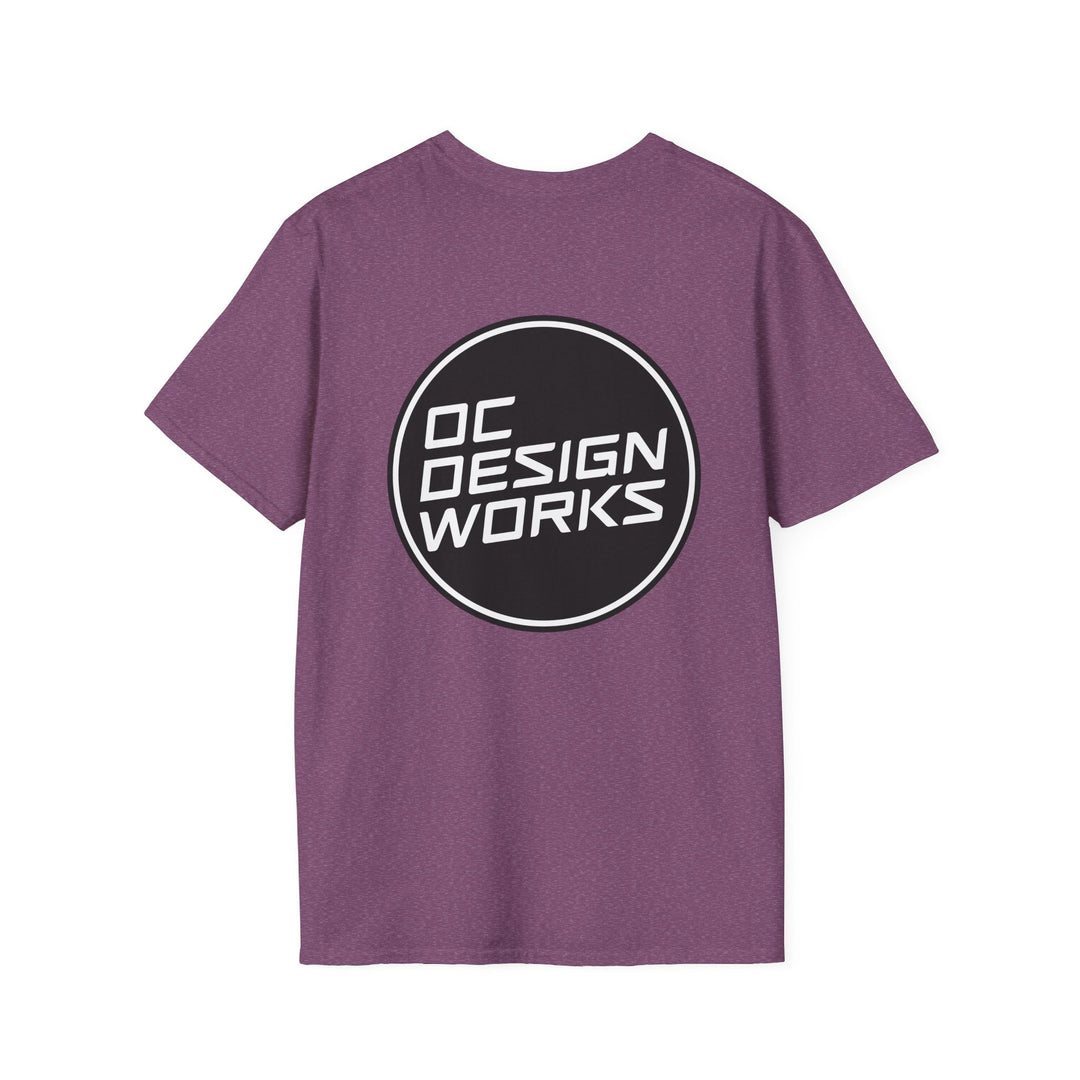 Heritage T-Shirt — White Logo - T-Shirt - Heather Maroon - OC Designworks