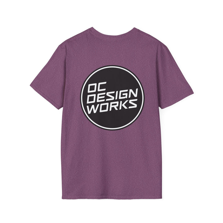 Heritage T-Shirt — White Logo - T-Shirt - Heather Maroon - OC Designworks