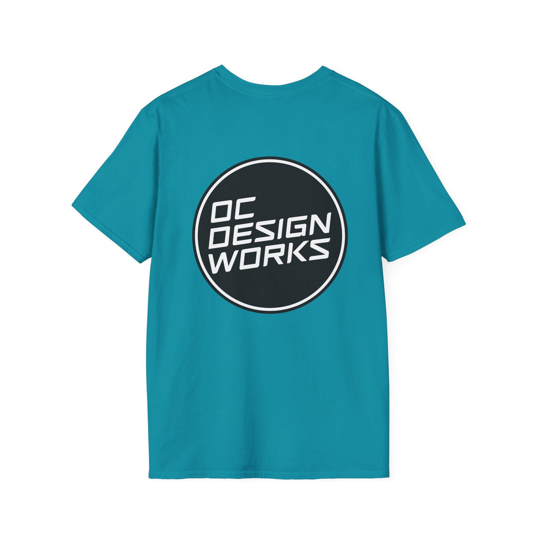 Heritage T-Shirt — White Logo - T-Shirt - Tropical Blue - OC Designworks