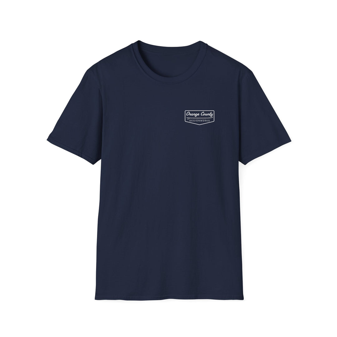 Heritage T-Shirt — White Vintage Surf Logo - T-Shirt - Navy - OC Designworks