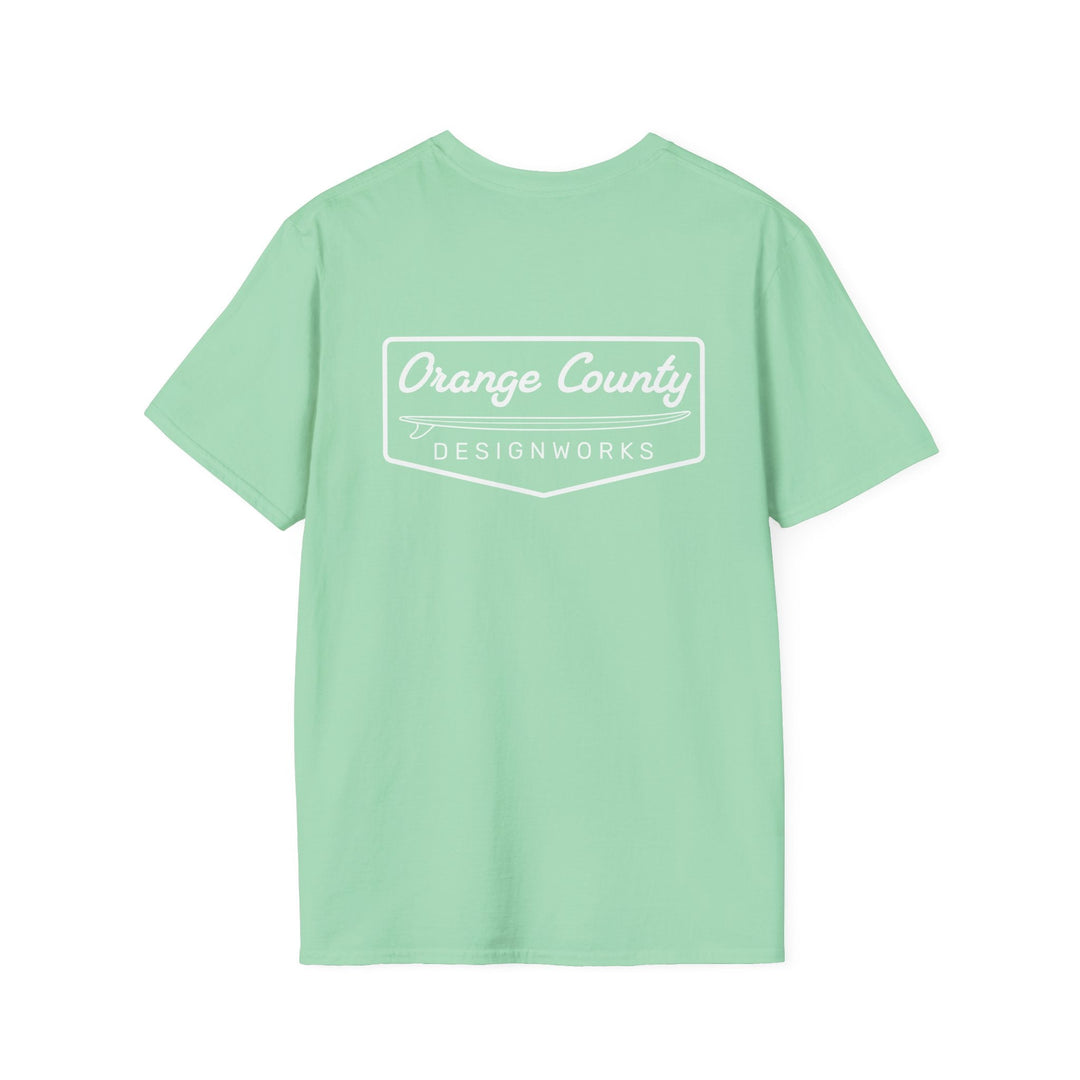 Heritage T-Shirt — White Vintage Surf Logo - T-Shirt - Mint Green - OC Designworks
