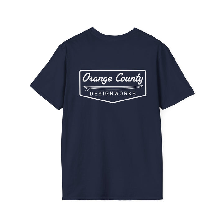 Heritage T-Shirt — White Vintage Surf Logo - T-Shirt - Navy - OC Designworks