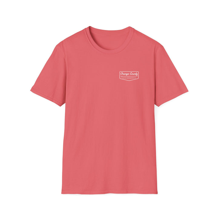 Heritage T-Shirt — White Vintage Surf Logo - T-Shirt - Coral Silk - OC Designworks
