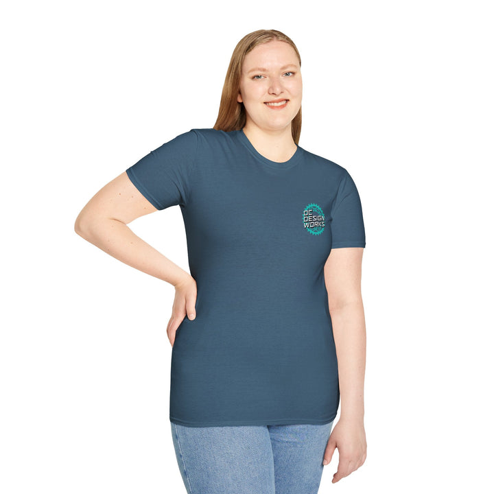 Heritage T‑Shirt — Teal Gear Logo - T-Shirt - Indigo Blue - OC Designworks