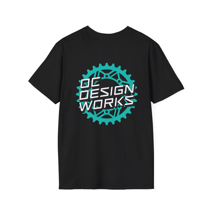 Heritage T‑Shirt — Teal Gear Logo - T-Shirt - Black - OC Designworks