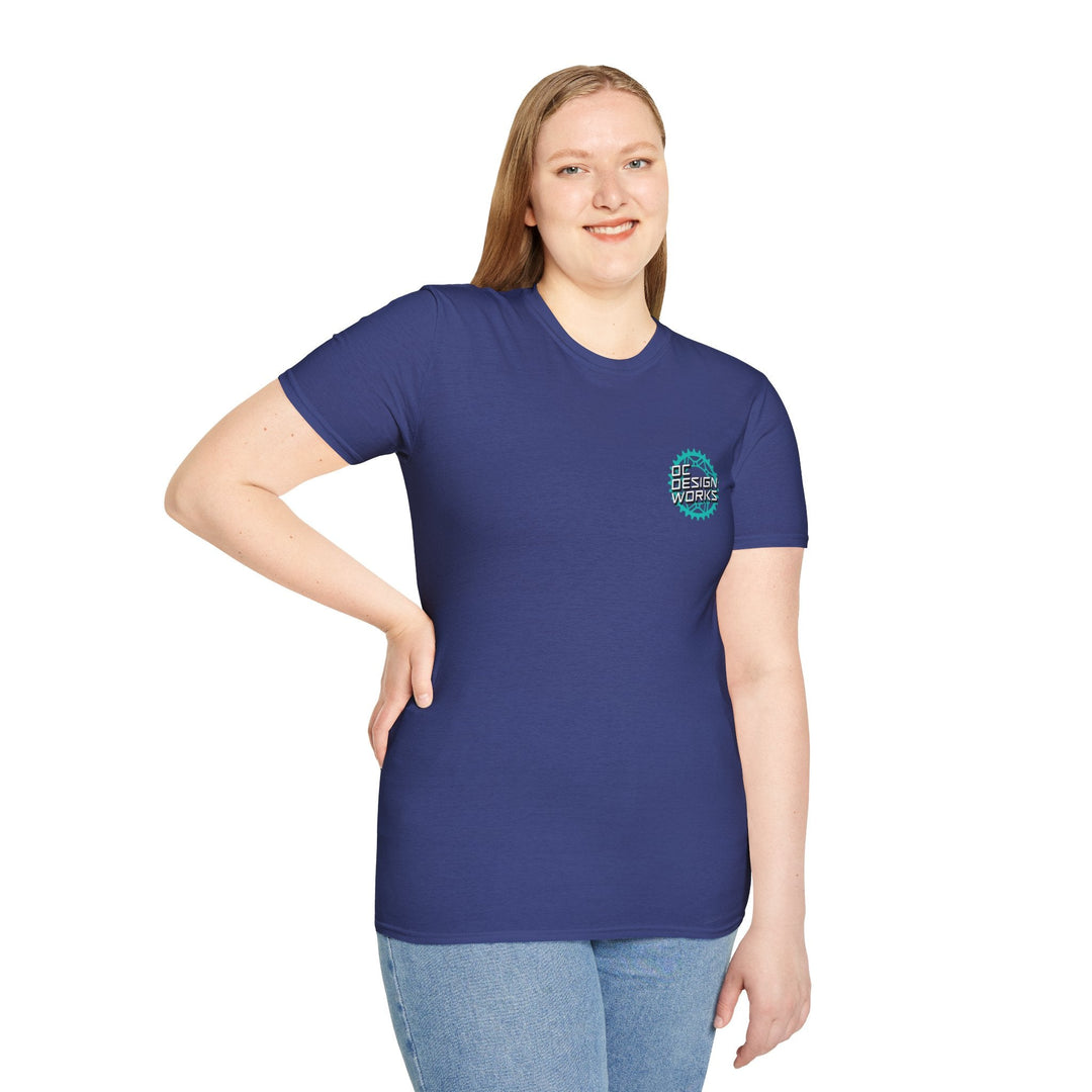 Heritage T‑Shirt — Teal Gear Logo - T-Shirt - Metro Blue - OC Designworks
