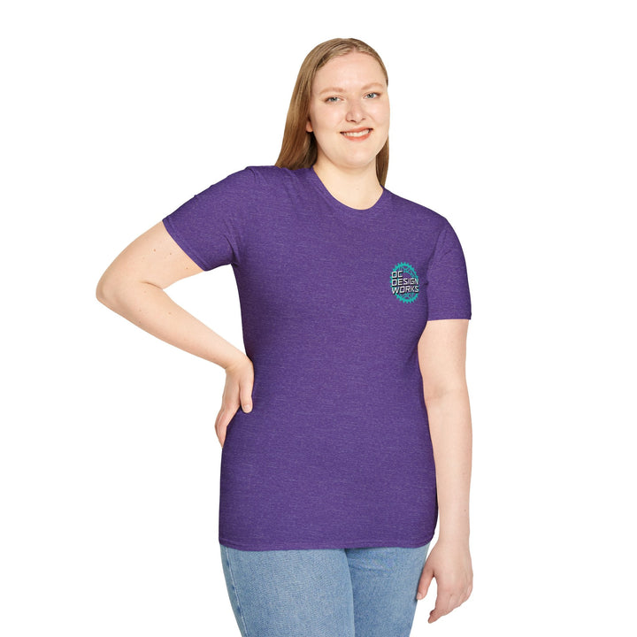 Heritage T‑Shirt — Teal Gear Logo - T-Shirt - Heather Purple - OC Designworks