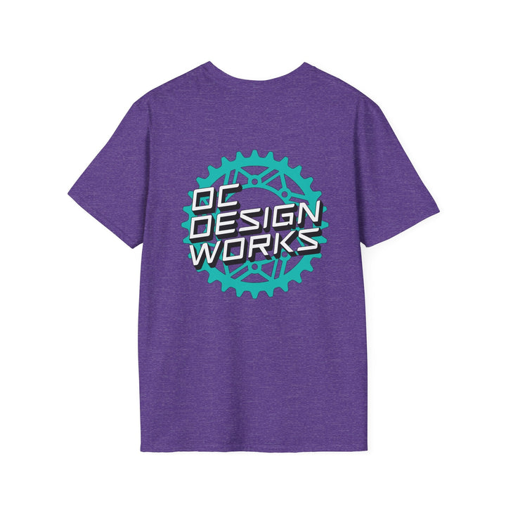 Heritage T‑Shirt — Teal Gear Logo - T-Shirt - Heather Purple - OC Designworks