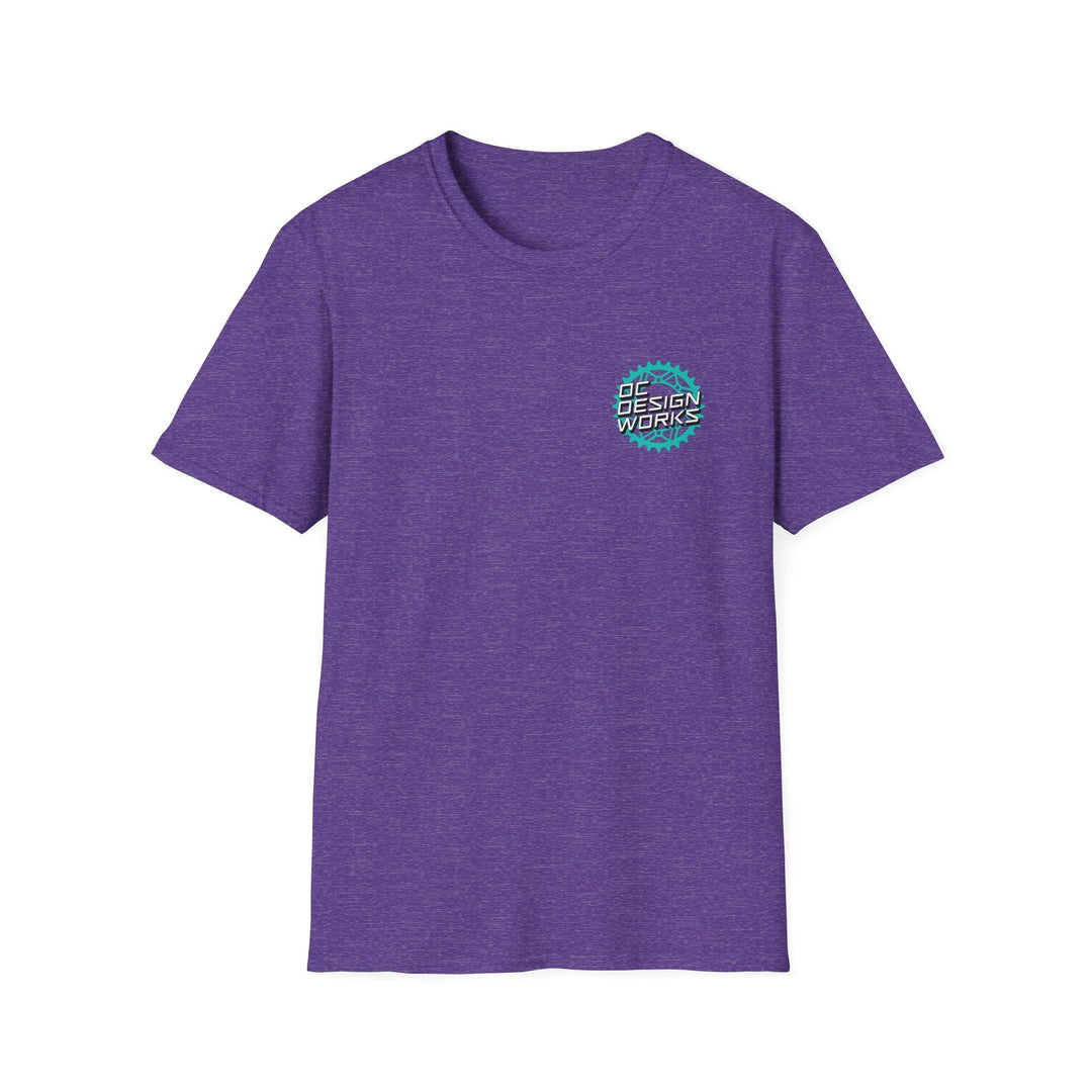 Heritage T‑Shirt — Teal Gear Logo - T-Shirt - Heather Purple - OC Designworks