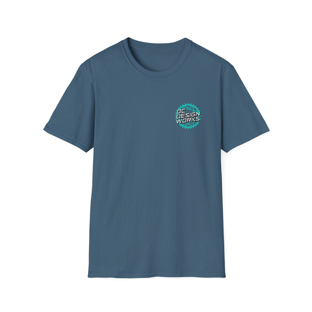Heritage T‑Shirt — Teal Gear Logo - T-Shirt - Indigo Blue - OC Designworks