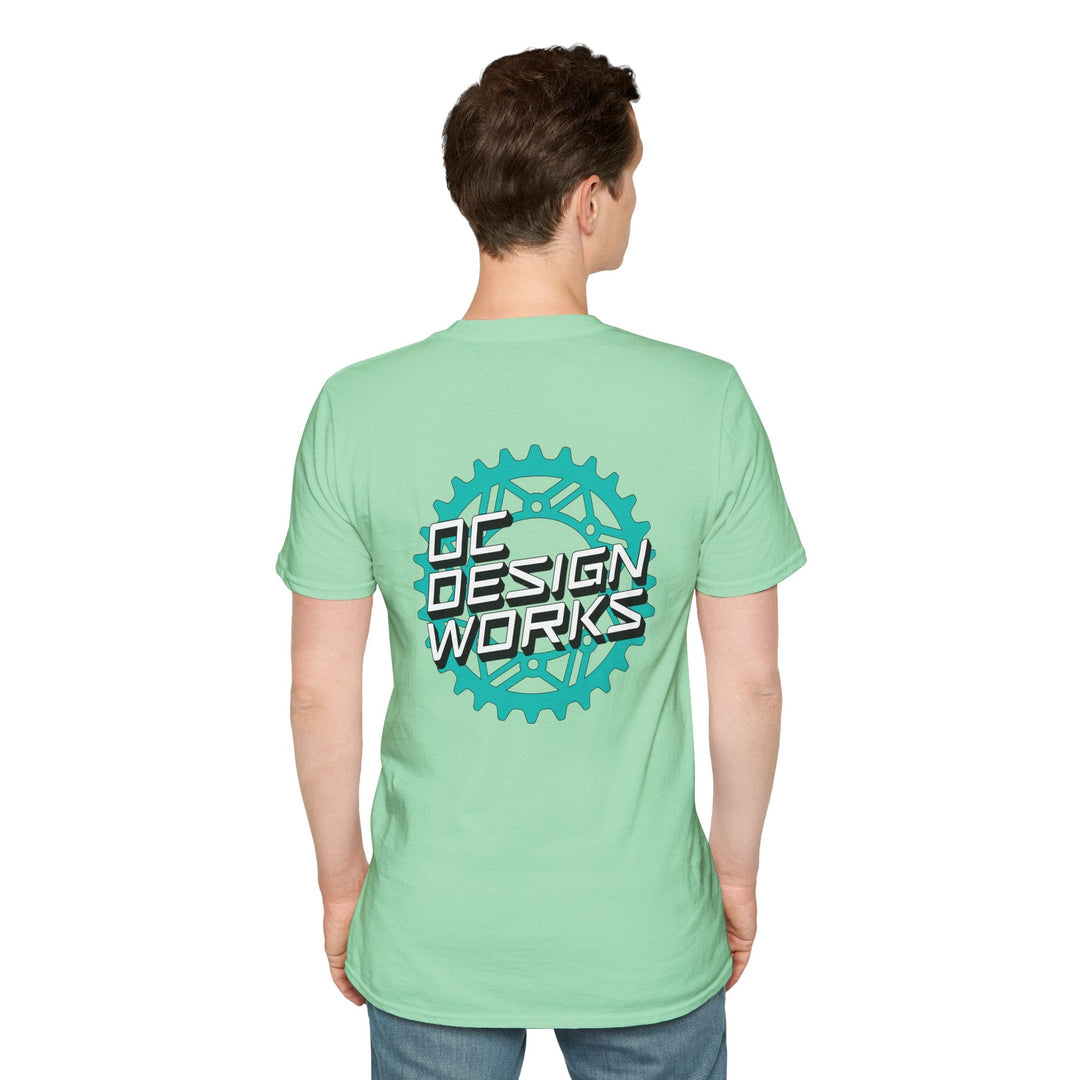Heritage T‑Shirt — Teal Gear Logo - T-Shirt - Mint Green - OC Designworks