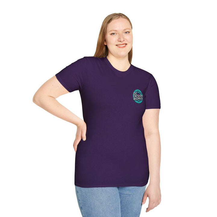Heritage T‑Shirt — Teal Gear Logo - T-Shirt - Purple - OC Designworks