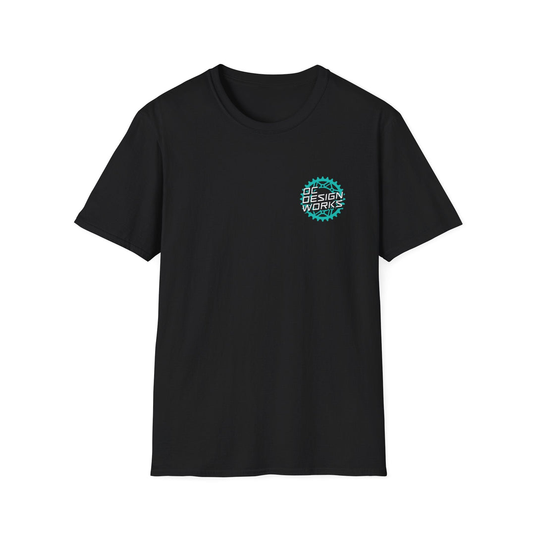 Heritage T‑Shirt — Teal Gear Logo - T-Shirt - Black - OC Designworks