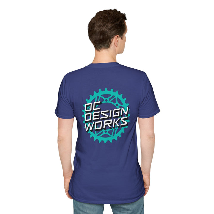 Heritage T‑Shirt — Teal Gear Logo - T-Shirt - Metro Blue - OC Designworks