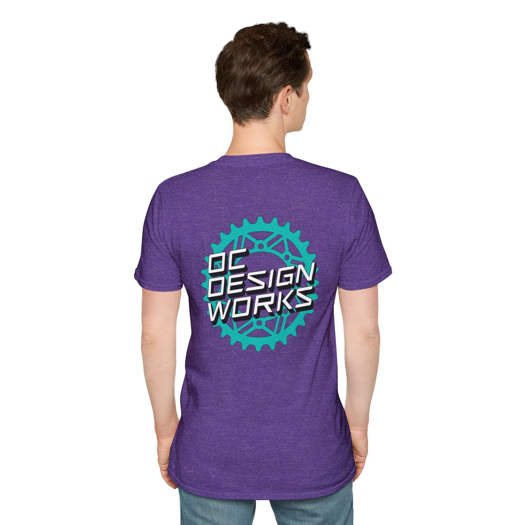 Heritage T‑Shirt — Teal Gear Logo - T-Shirt - Heather Purple - OC Designworks
