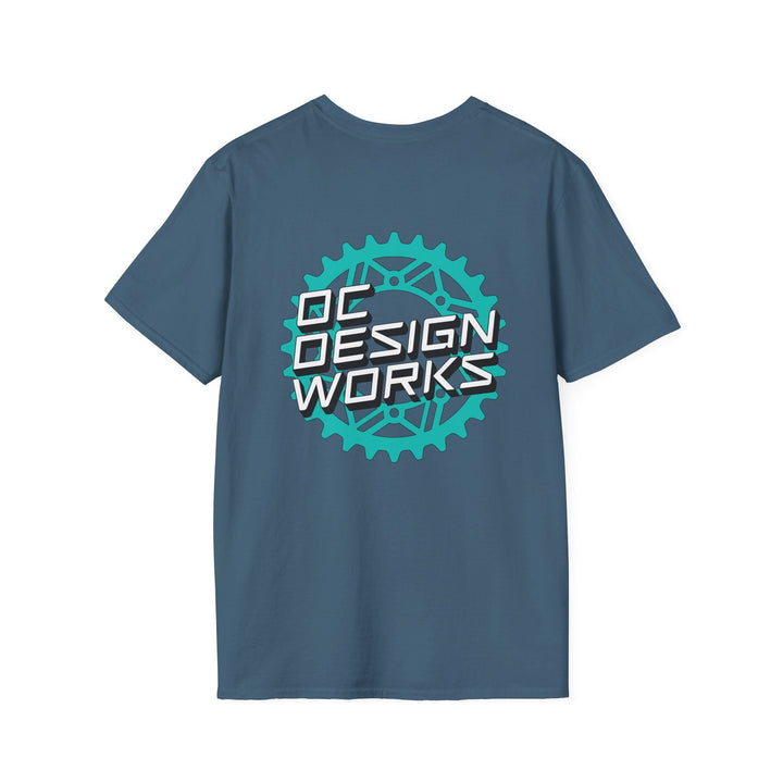 Heritage T‑Shirt — Teal Gear Logo - T-Shirt - Indigo Blue - OC Designworks