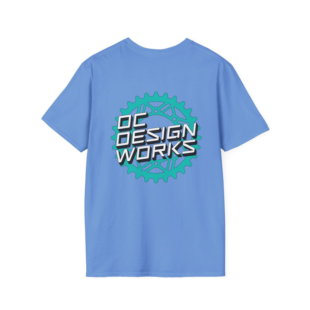 Heritage T‑Shirt — Teal Gear Logo - T-Shirt - Carolina Blue - OC Designworks