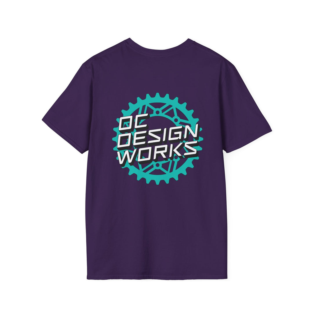 Heritage T‑Shirt — Teal Gear Logo - T-Shirt - Purple - OC Designworks