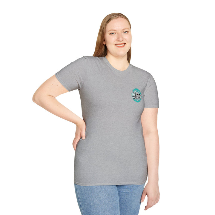 Heritage T‑Shirt — Teal Gear Logo - T-Shirt - Sport Grey - OC Designworks