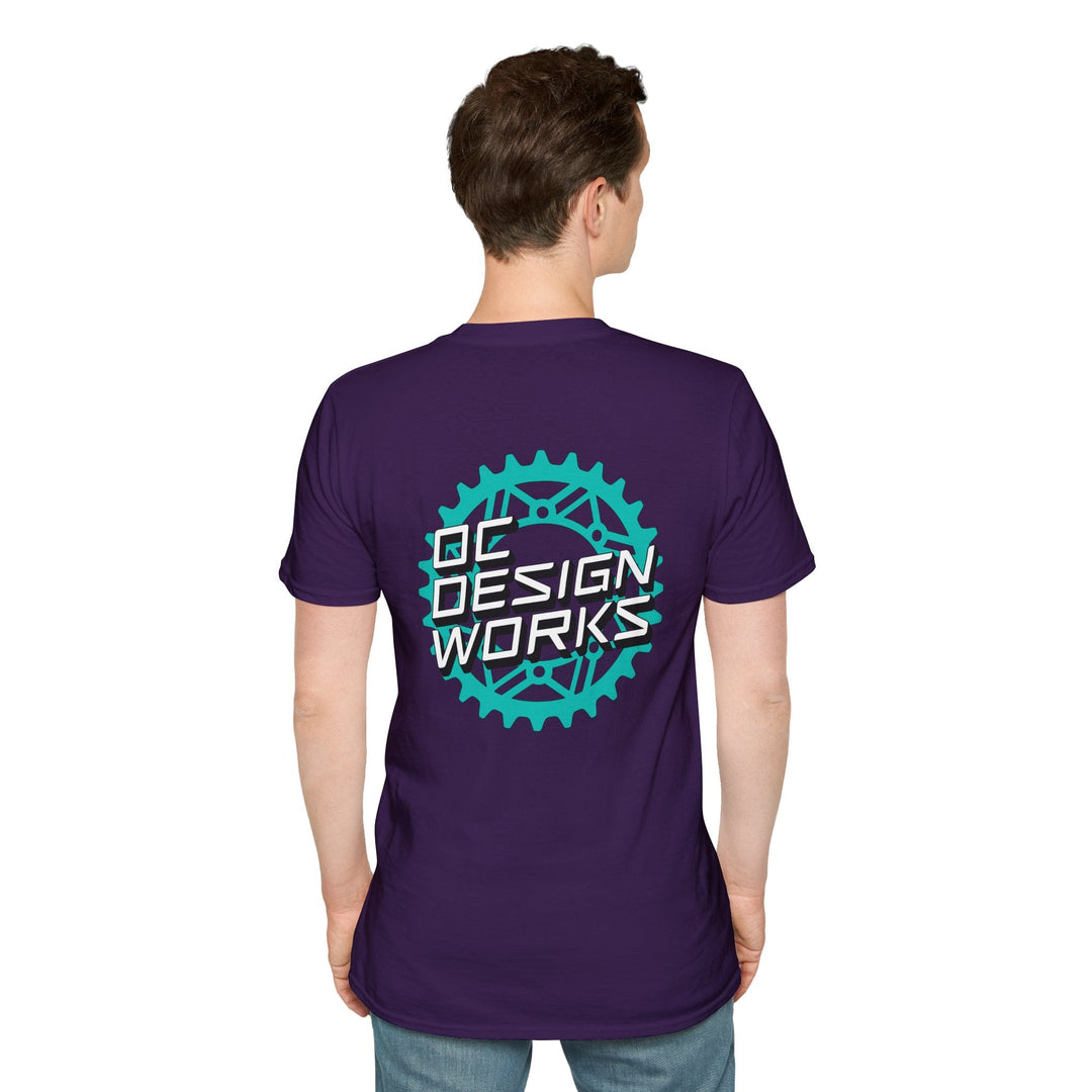Heritage T‑Shirt — Teal Gear Logo - T-Shirt - Purple - OC Designworks