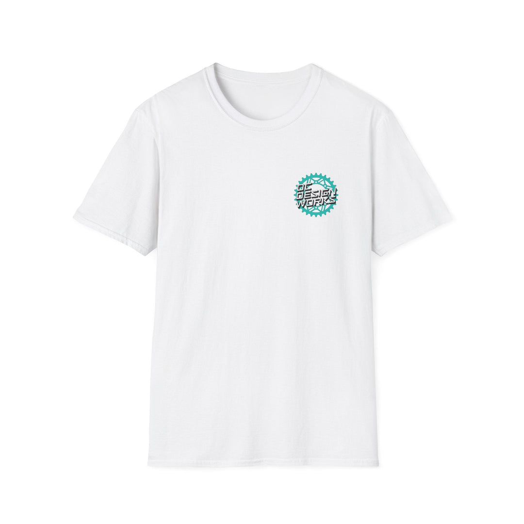 Heritage T‑Shirt — Teal Gear Logo - T-Shirt - White - OC Designworks