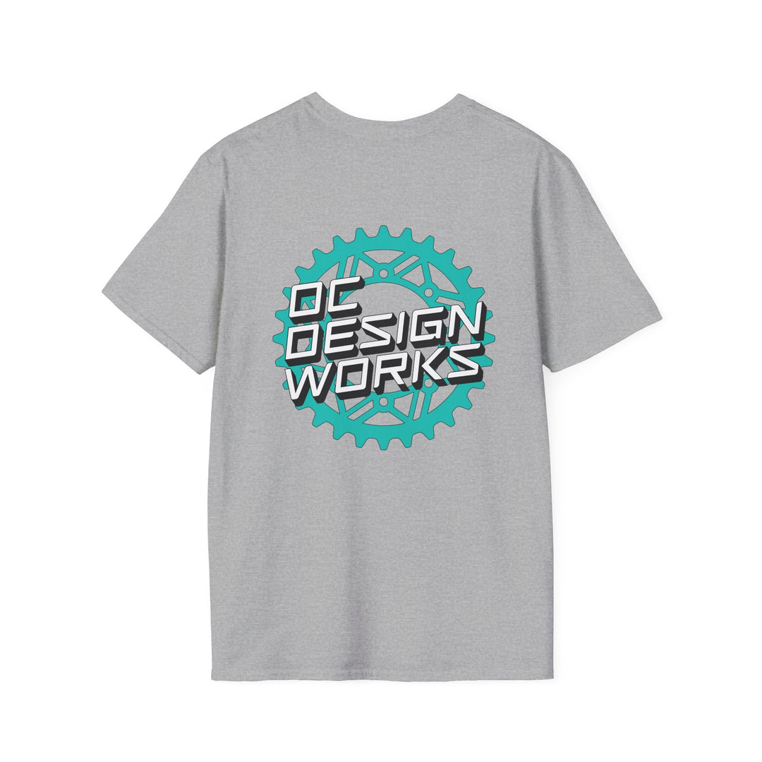 Heritage T‑Shirt — Teal Gear Logo - T-Shirt - Sport Grey - OC Designworks