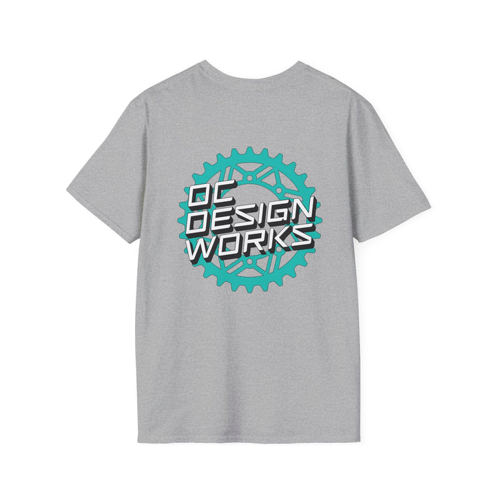 Heritage T‑Shirt — Teal Gear Logo - T-Shirt - Sport Grey - OC Designworks