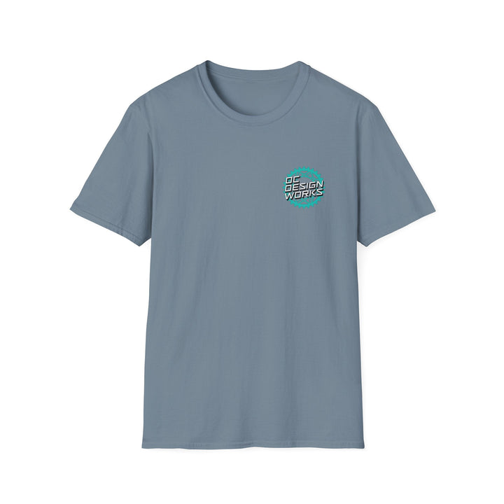Heritage T‑Shirt — Teal Gear Logo - T-Shirt - Stone Blue - OC Designworks