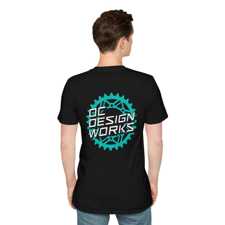Heritage T‑Shirt — Teal Gear Logo - T-Shirt - Black - OC Designworks