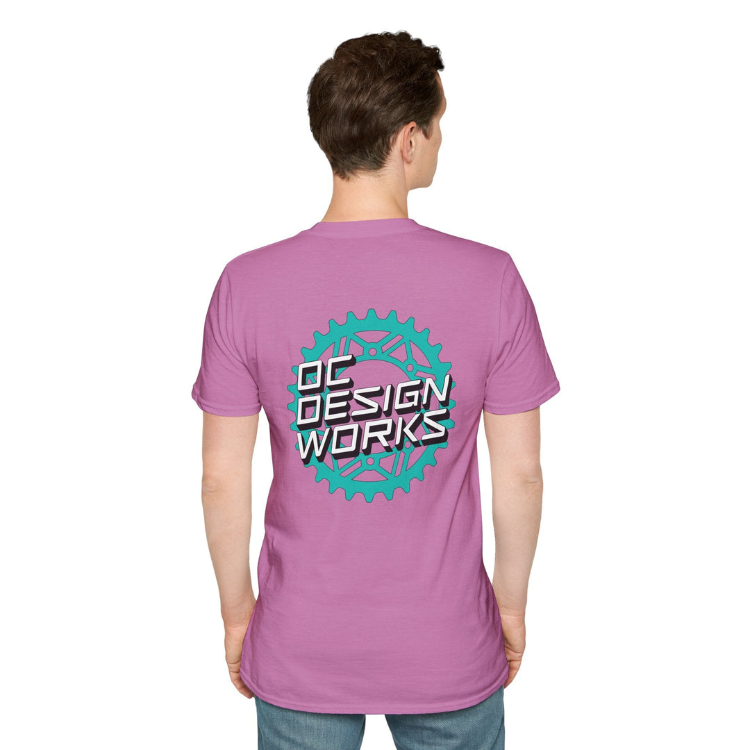 Heritage T‑Shirt — Teal Gear Logo - T-Shirt - Heather Radiant Orchid - OC Designworks