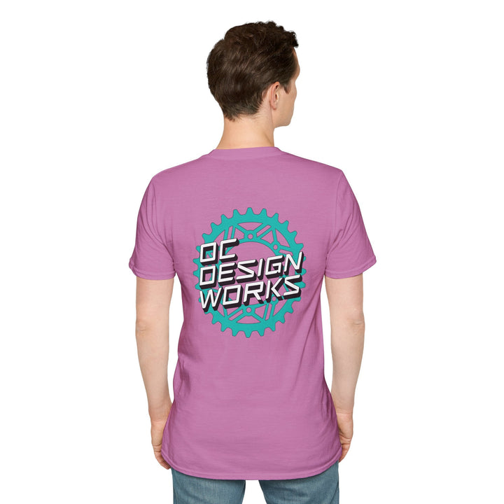 Heritage T‑Shirt — Teal Gear Logo - T-Shirt - Heather Radiant Orchid - OC Designworks