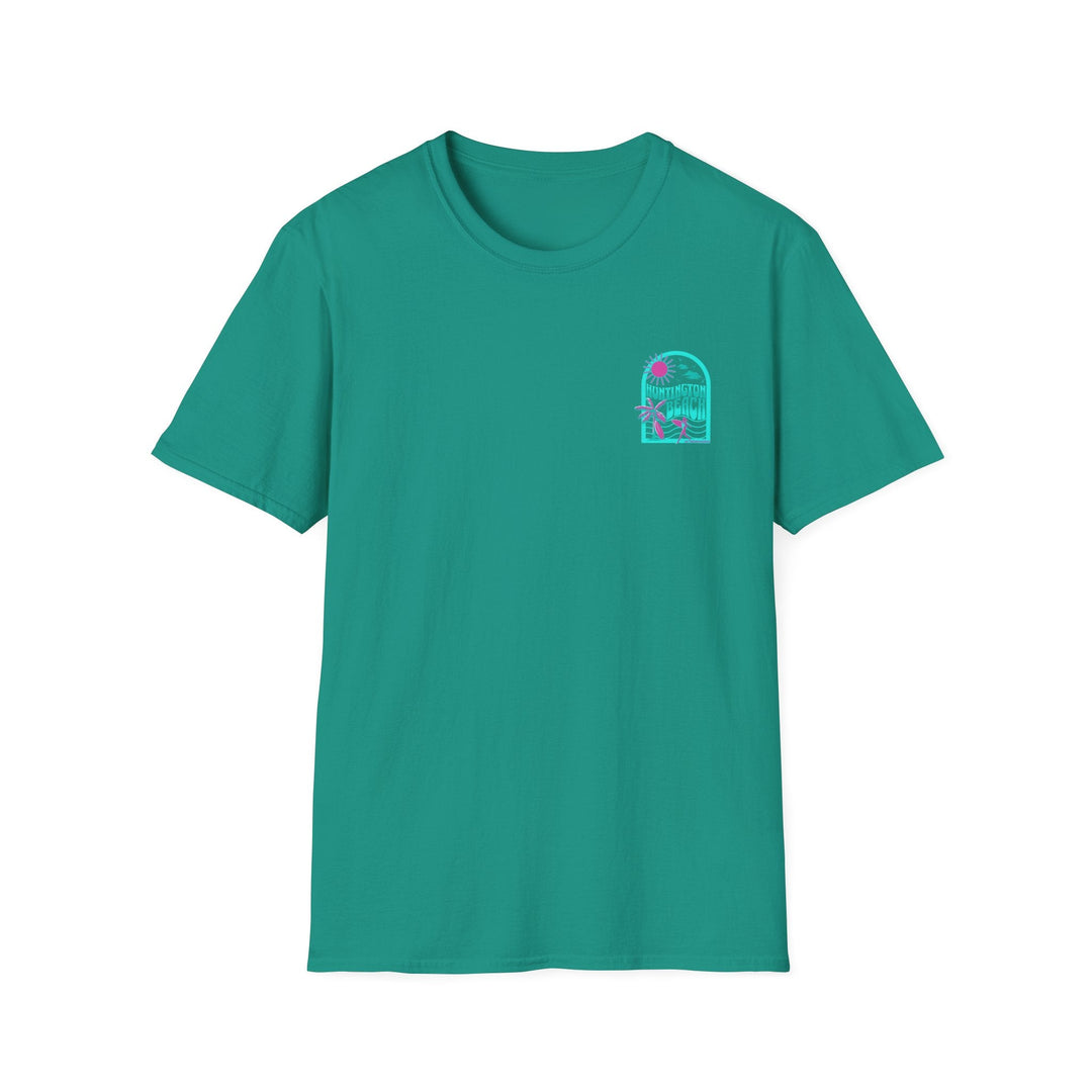 Huntington Beach California Retro Surf T-Shirt - Teal - T-Shirt - Jade Dome - OC Designworks