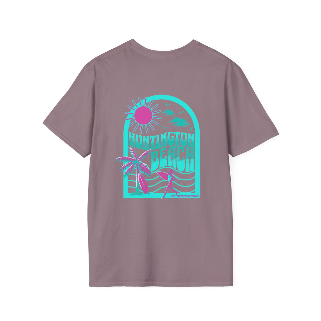 Huntington Beach California Retro Surf T-Shirt - Teal - T-Shirt - Paragon - OC Designworks