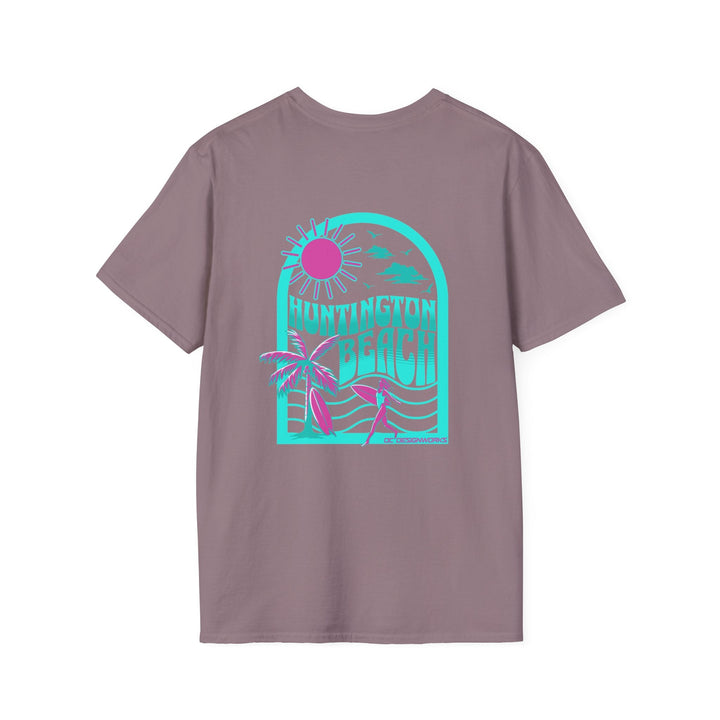 Huntington Beach California Retro Surf T-Shirt - Teal - T-Shirt - Paragon - OC Designworks