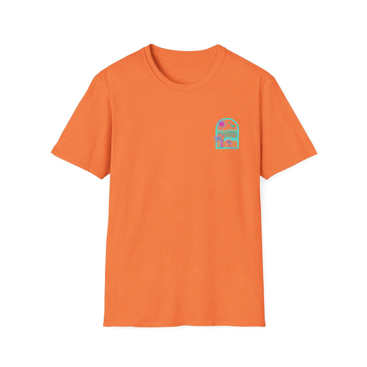 Huntington Beach California Retro Surf T-Shirt - Teal - T-Shirt - Heather Orange - OC Designworks
