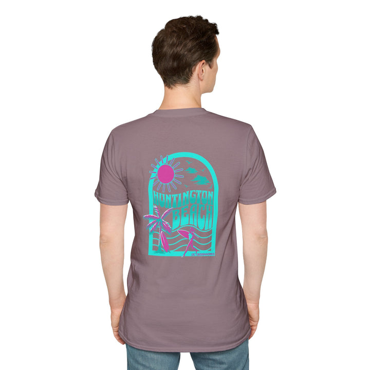 Huntington Beach California Retro Surf T-Shirt - Teal - T-Shirt - Paragon - OC Designworks
