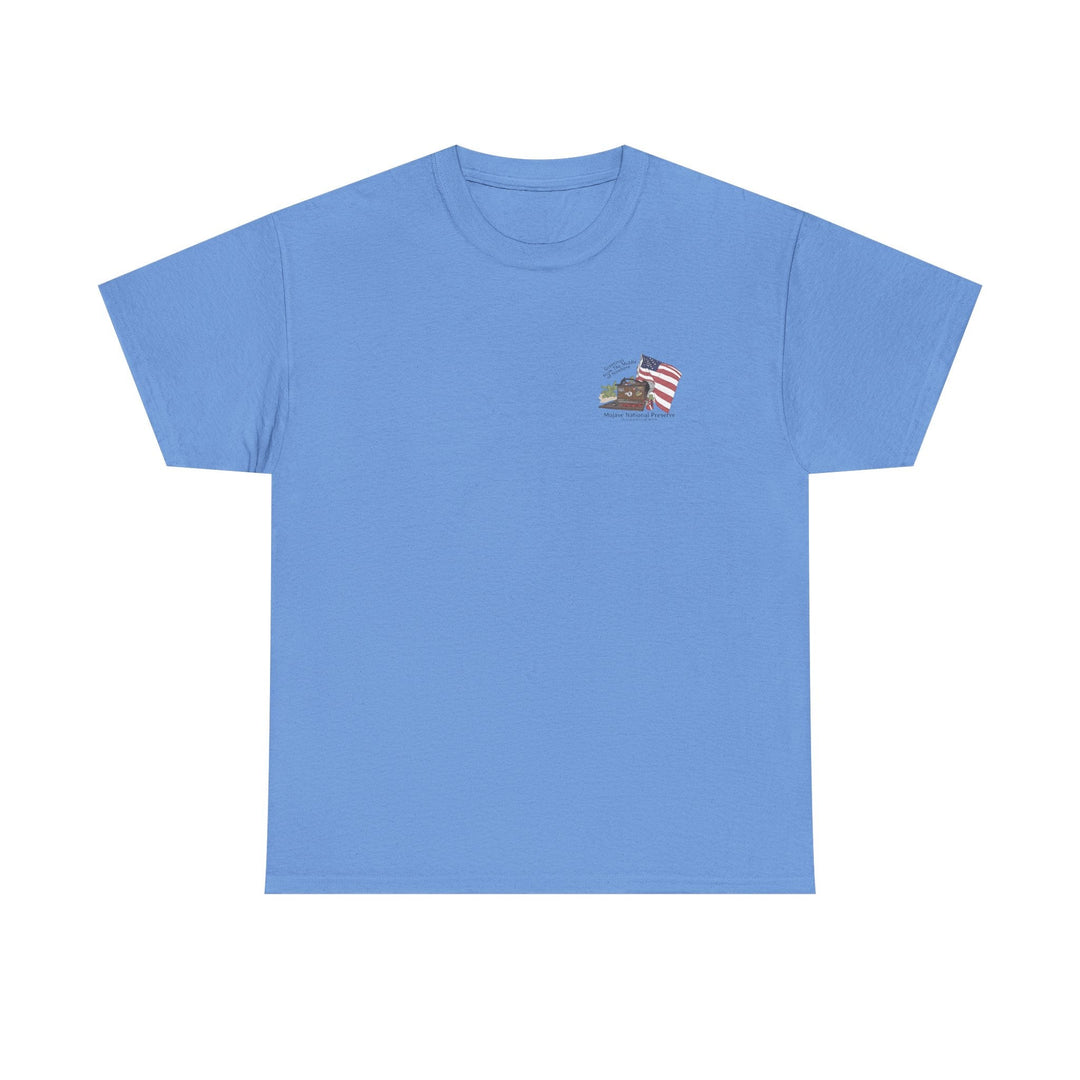 Mojave Mailbox T‑Shirt — Greetings from the Middle of Nowhere! - T-Shirt - Carolina Blue - OC Designworks