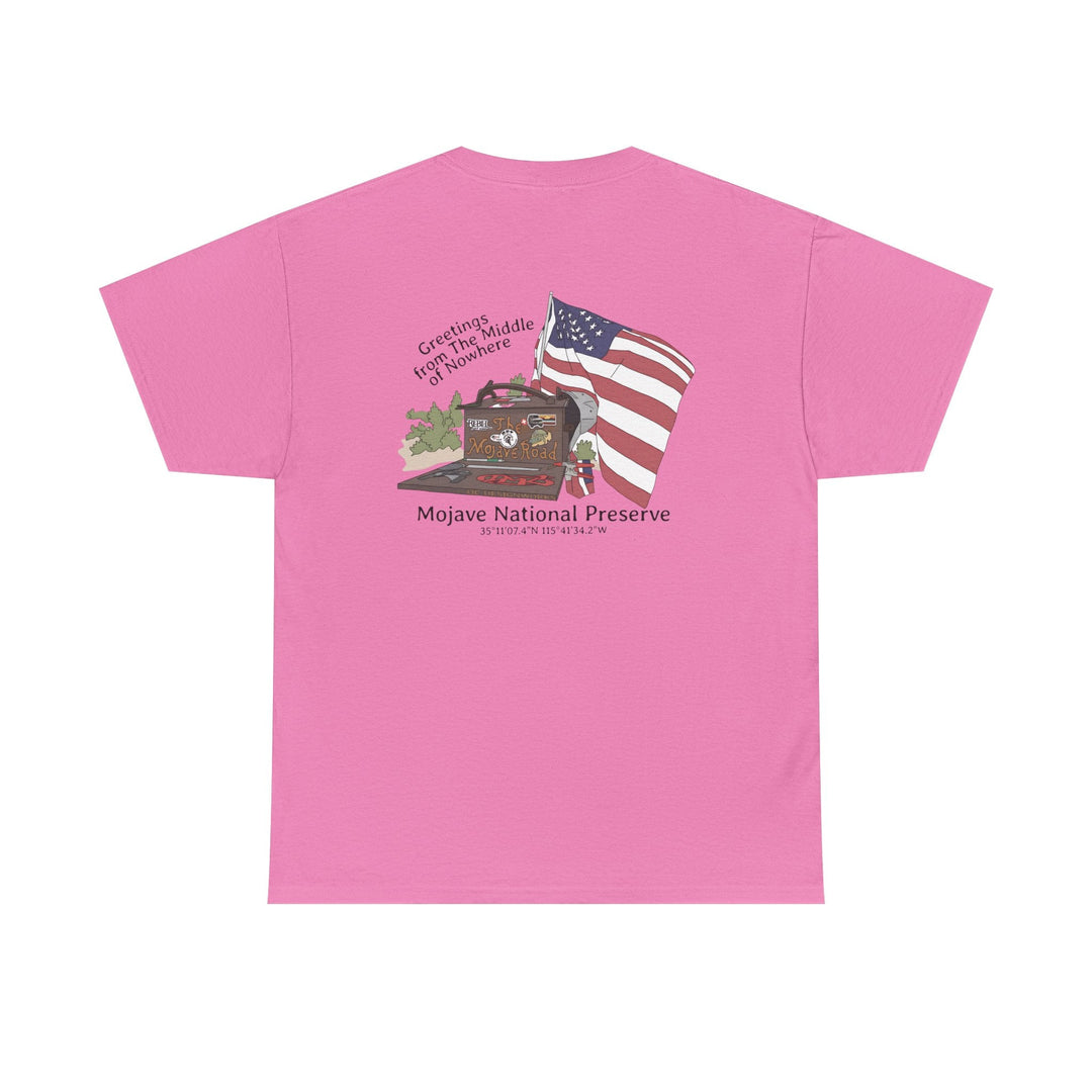 Mojave Mailbox T‑Shirt — Greetings from the Middle of Nowhere! - T-Shirt - Azalea - OC Designworks