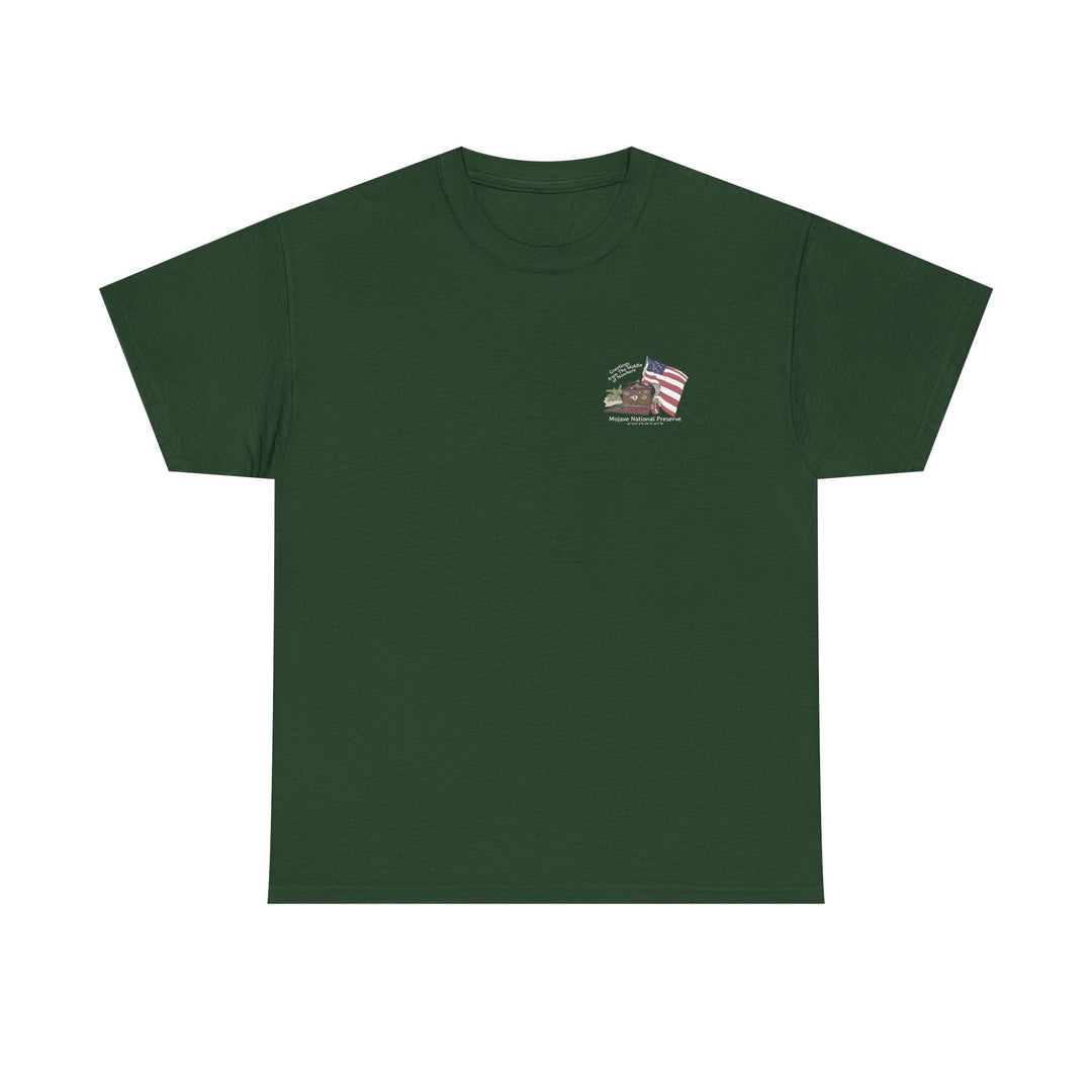 Mojave Mailbox T‑Shirt — Greetings from the Middle of Nowhere! - T-Shirt - Forest Green - OC Designworks