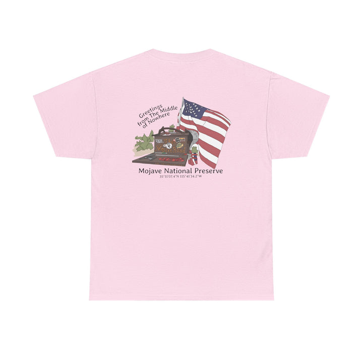 Mojave Mailbox T‑Shirt — Greetings from the Middle of Nowhere! - T-Shirt - Light Pink - OC Designworks