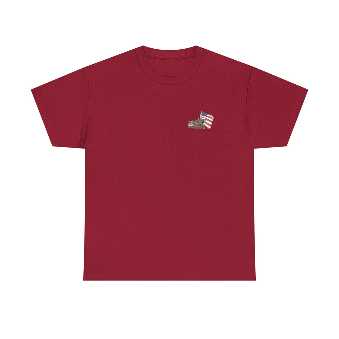 Mojave Mailbox T‑Shirt — Greetings from the Middle of Nowhere! - T-Shirt - Cardinal Red - OC Designworks
