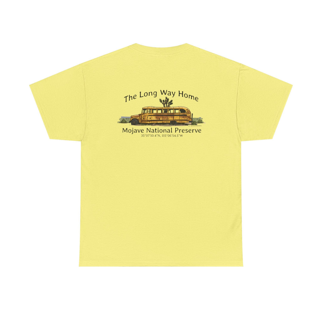 Mojave Road School Bus T-Shirt — "The Long Way Home" - OC Designworks