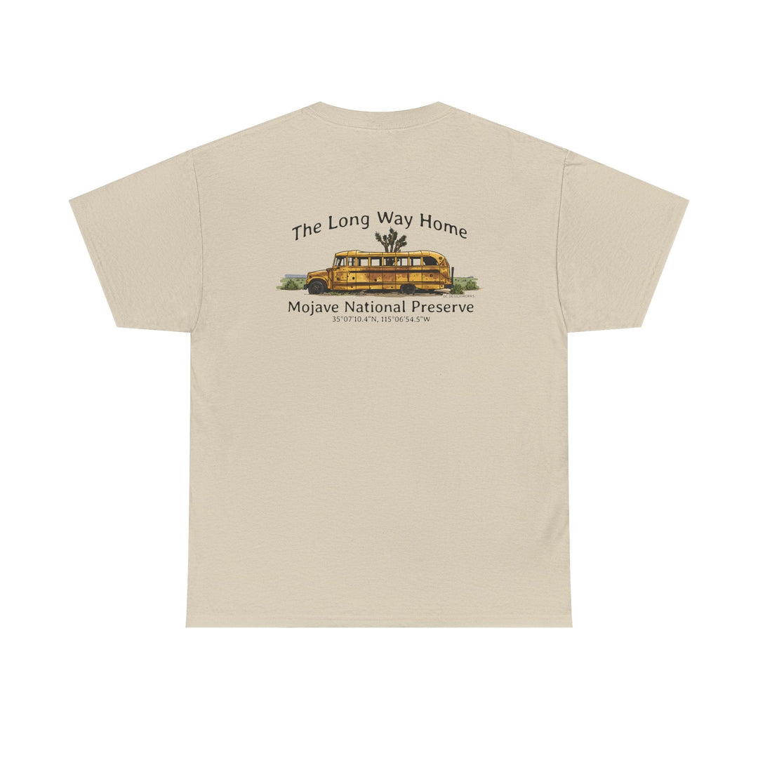 Mojave Road School Bus T-Shirt — "The Long Way Home" - OC Designworks