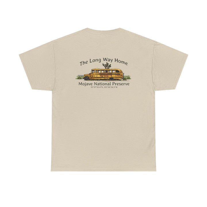 Mojave Road School Bus T-Shirt — "The Long Way Home" - OC Designworks