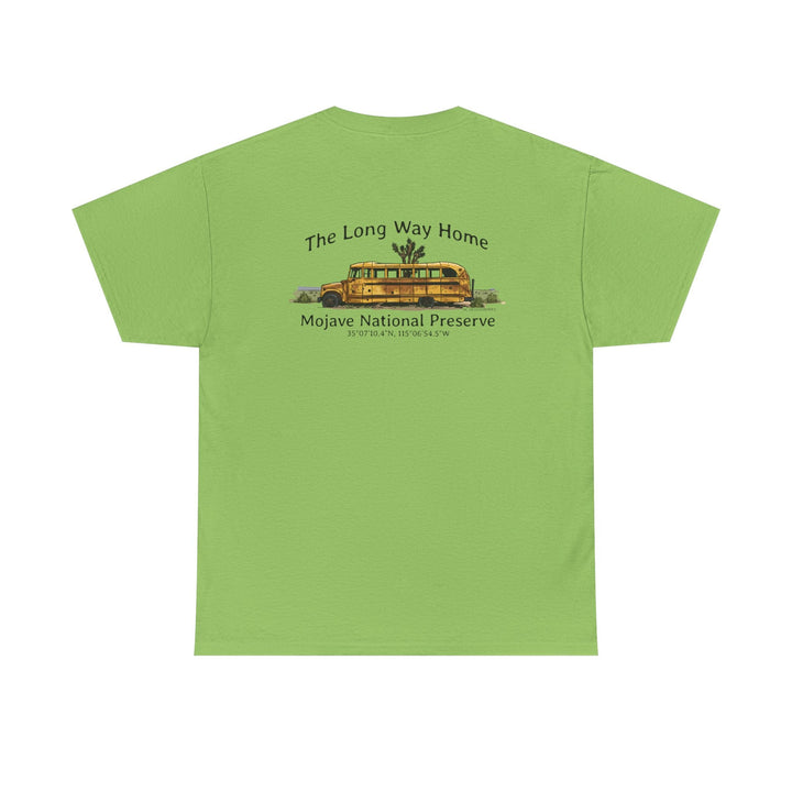 Mojave Road School Bus T-Shirt — "The Long Way Home" - OC Designworks